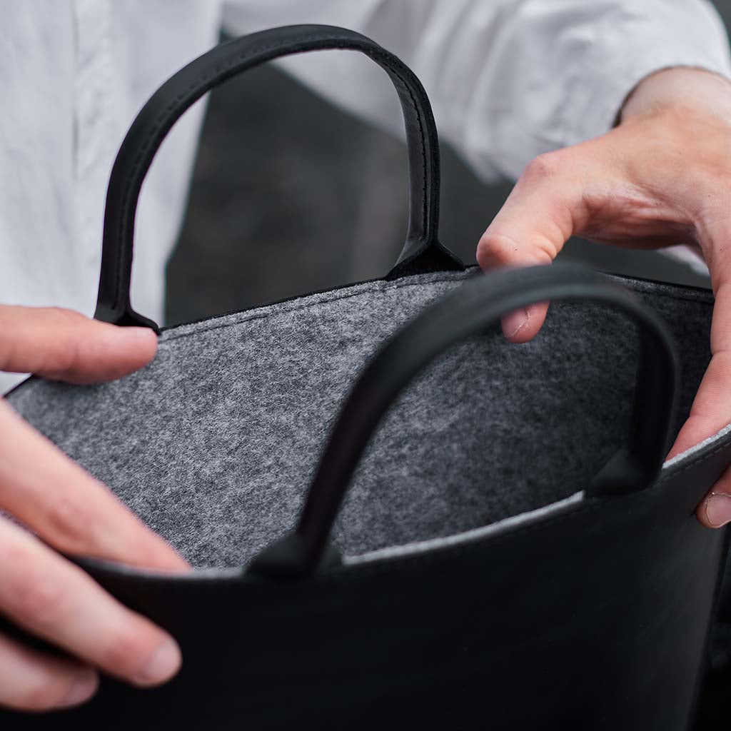 Stem Leather Laptop Sleeve with Handles