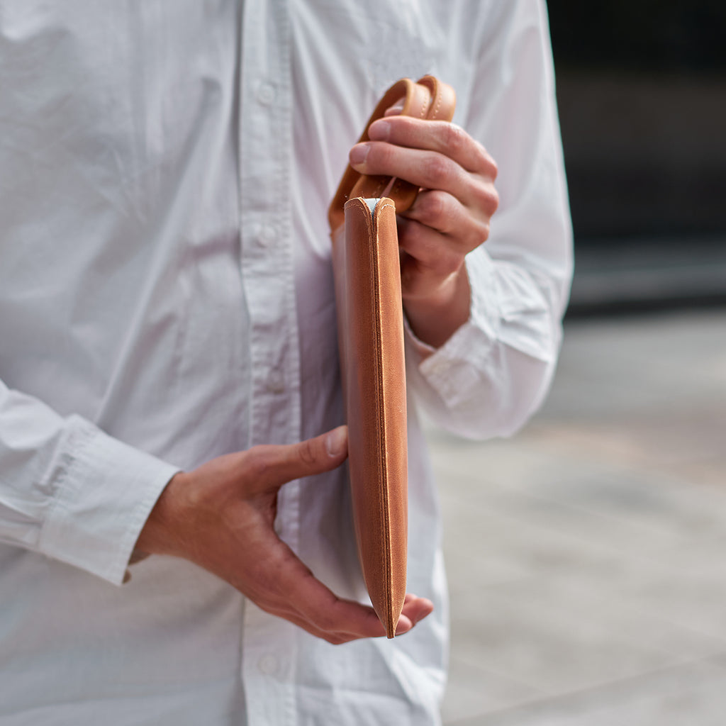 Stem Leather Laptop Sleeve with Handles