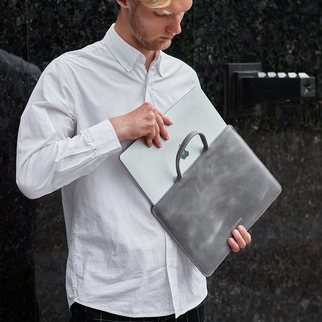 Stem Leather Laptop Sleeve with Handles