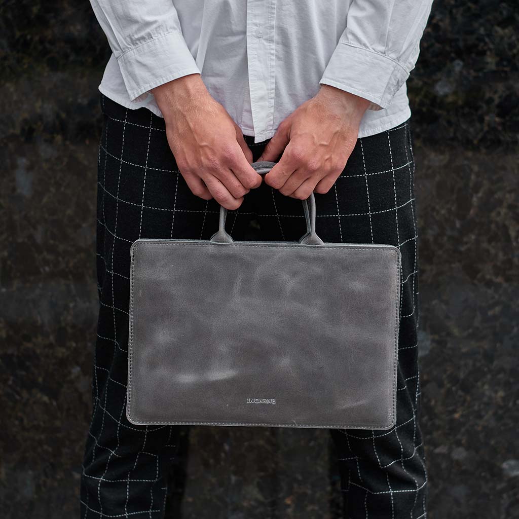 Stem Leather Laptop Sleeve with Handles