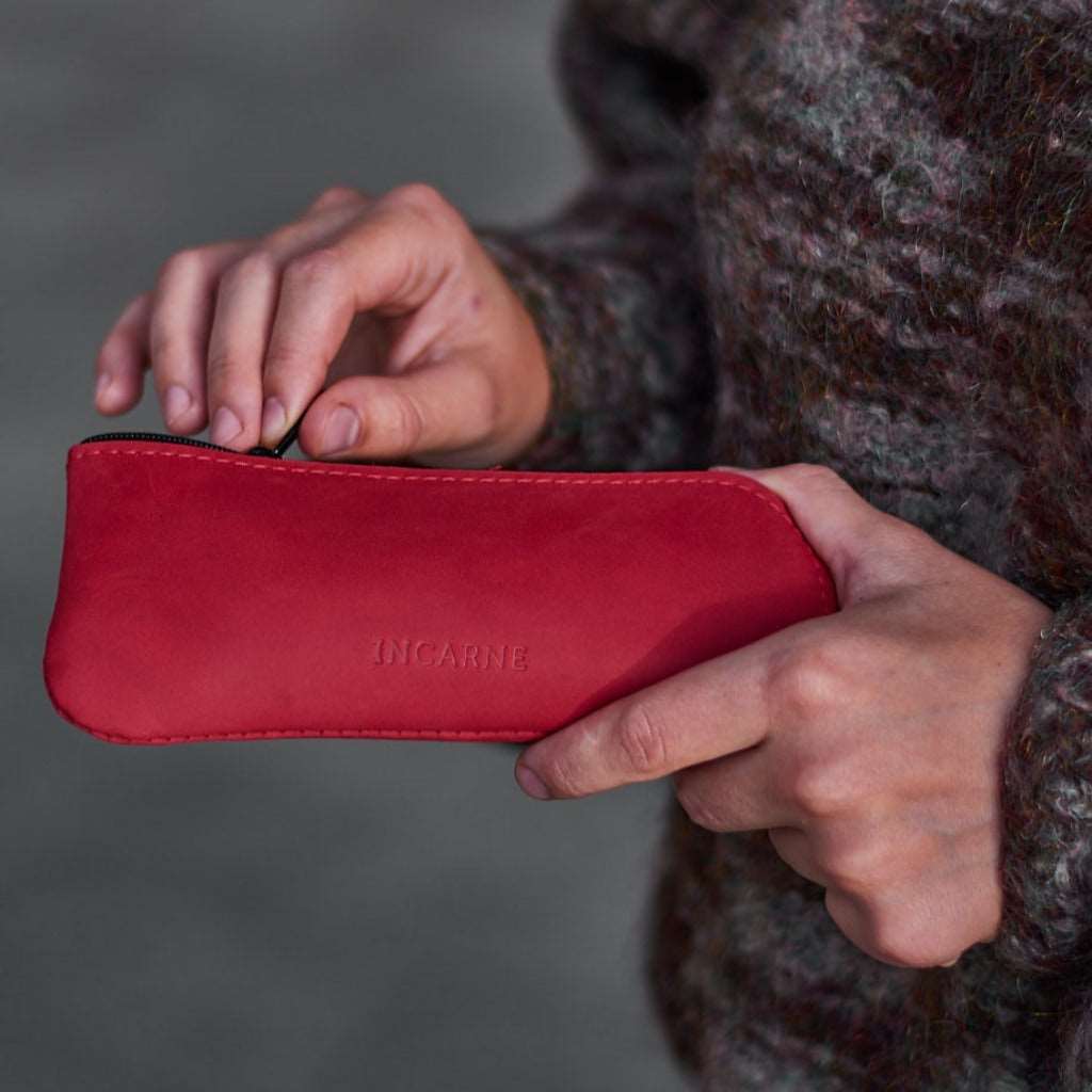 Leaf Leather Eyeglass Case