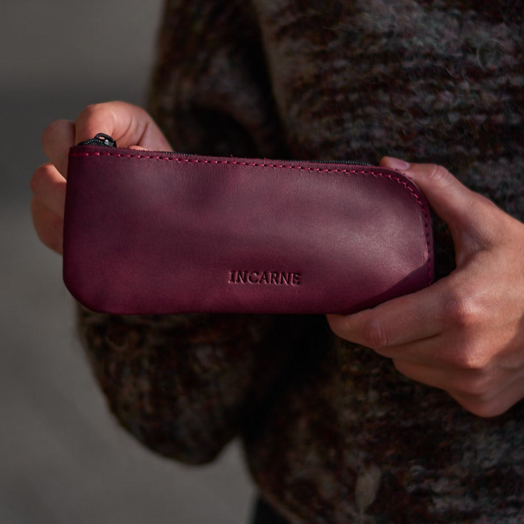 Leaf Leather Eyeglass Case