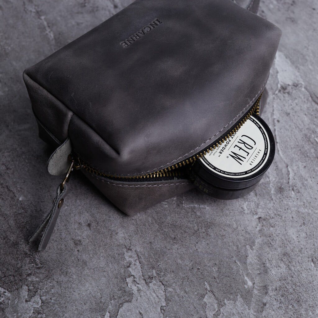OnBoard Leather Travel Cosmetic Bag