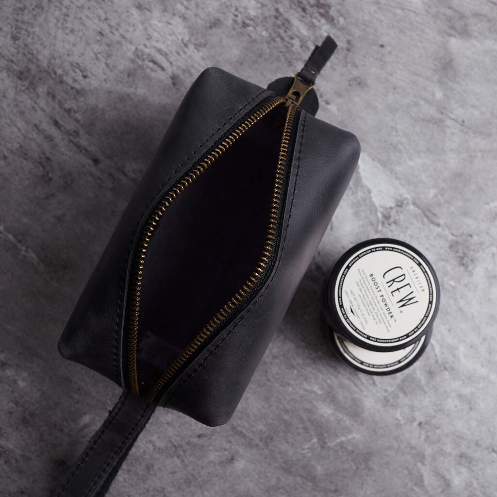 OnBoard Leather Travel Cosmetic Bag