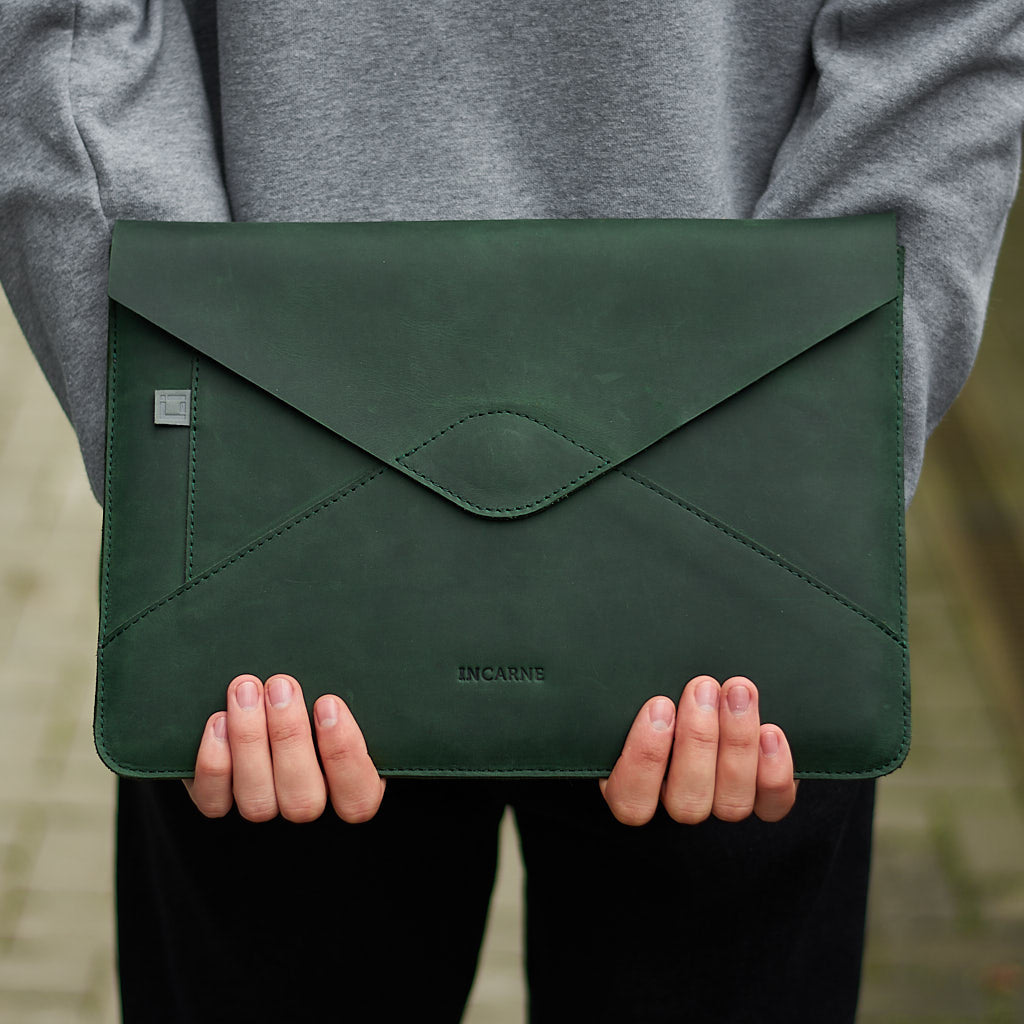 Message Leather Laptop Sleeve