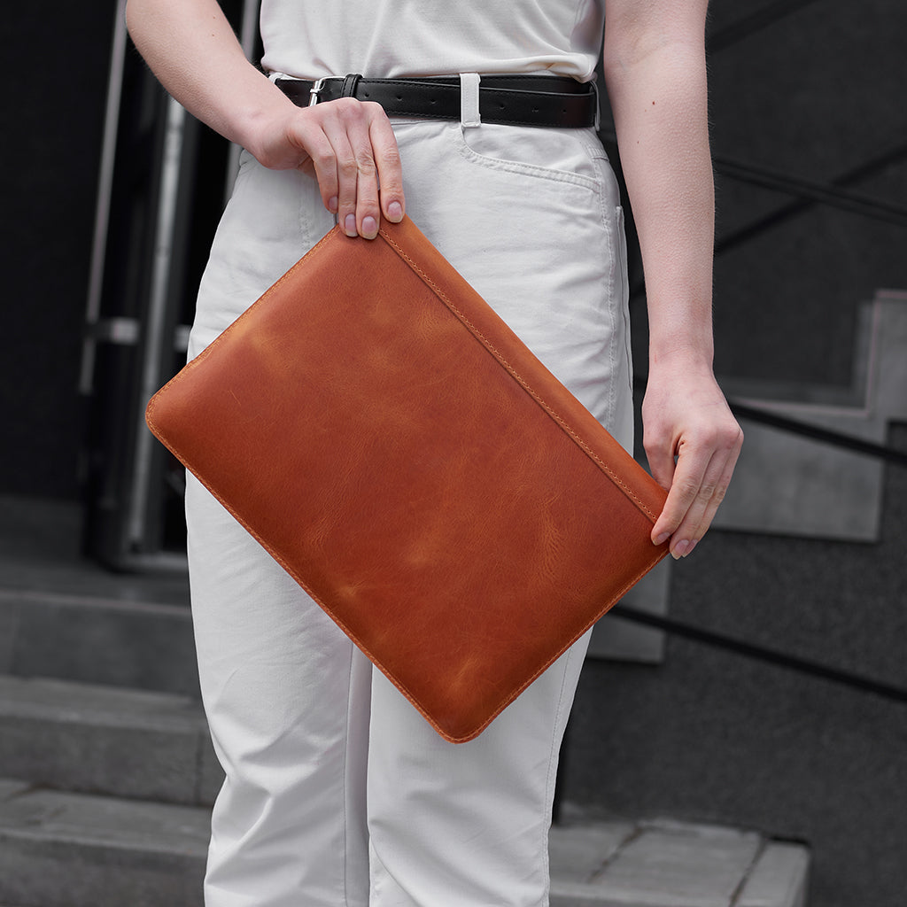 Message Leather Laptop Sleeve