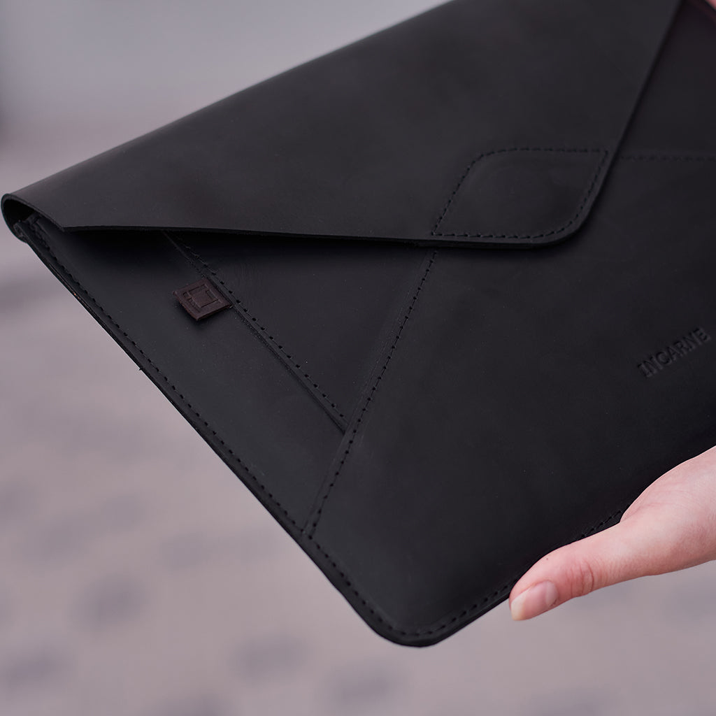 Message Leather Laptop Sleeve