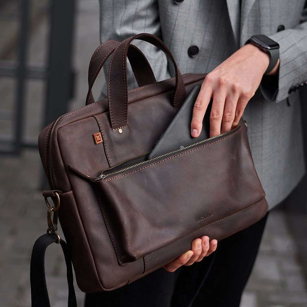 Biz Leather Laptop Bag